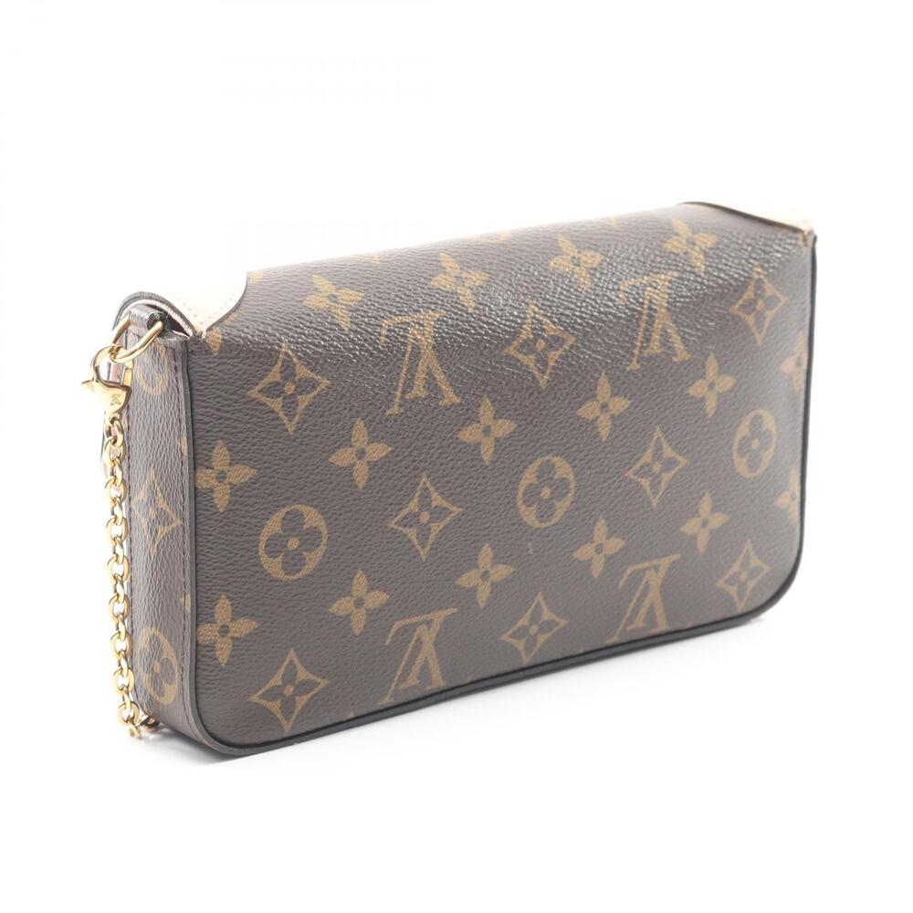 Louis Vuitton Brown Dog Pochette Shoulder Leather Bag Multicolor Felice